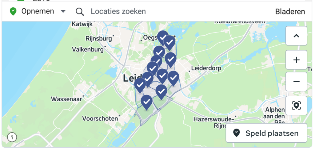 Locatie targeten Facebook