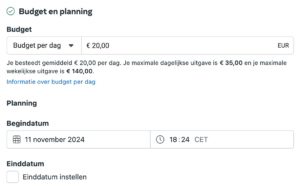 Adverteren op Facebook budget Adverteren op Facebook budget
